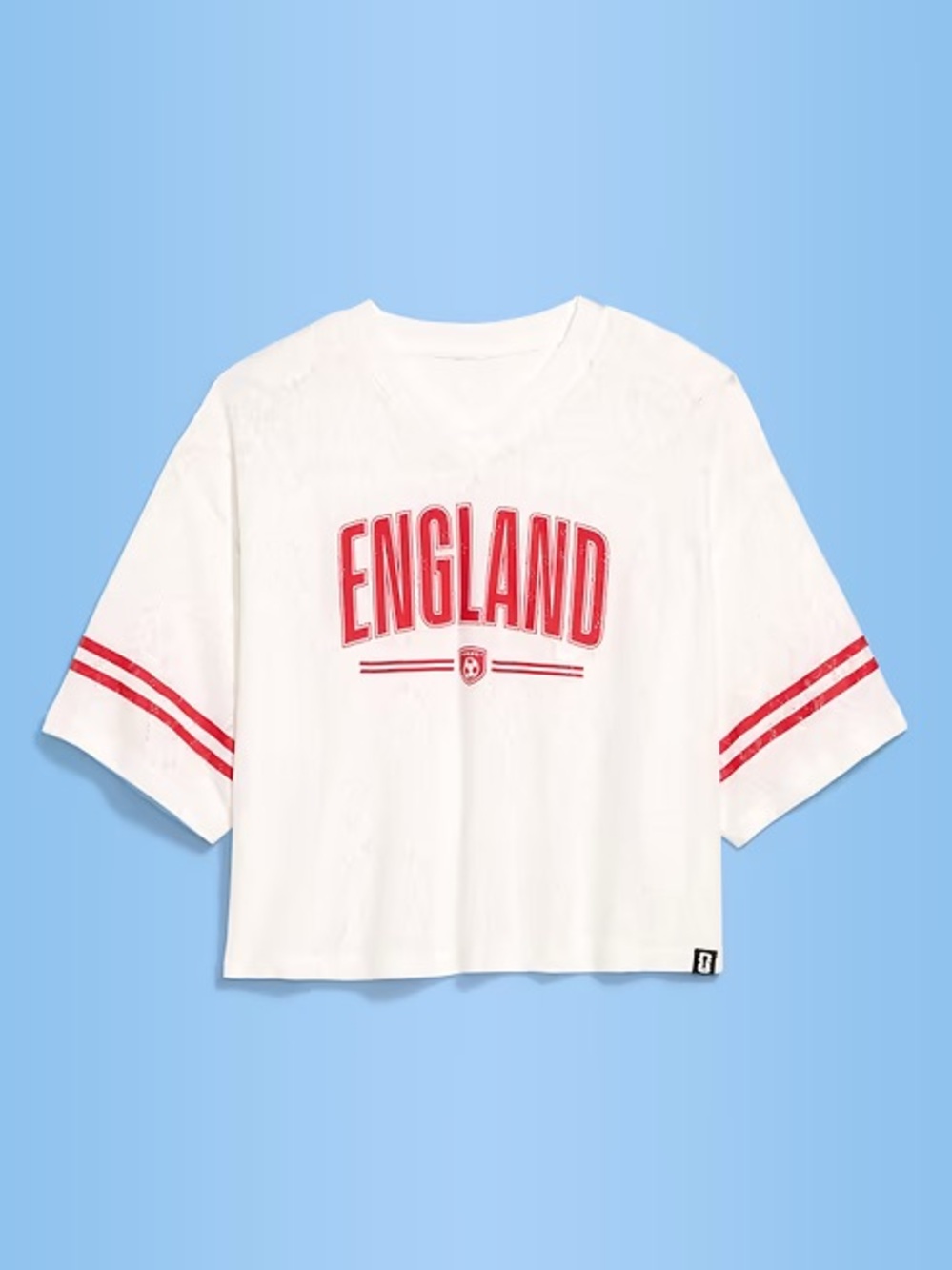 FIFA World Cup 26™ England Boxy Lace V-Neck T-Shirt for Women